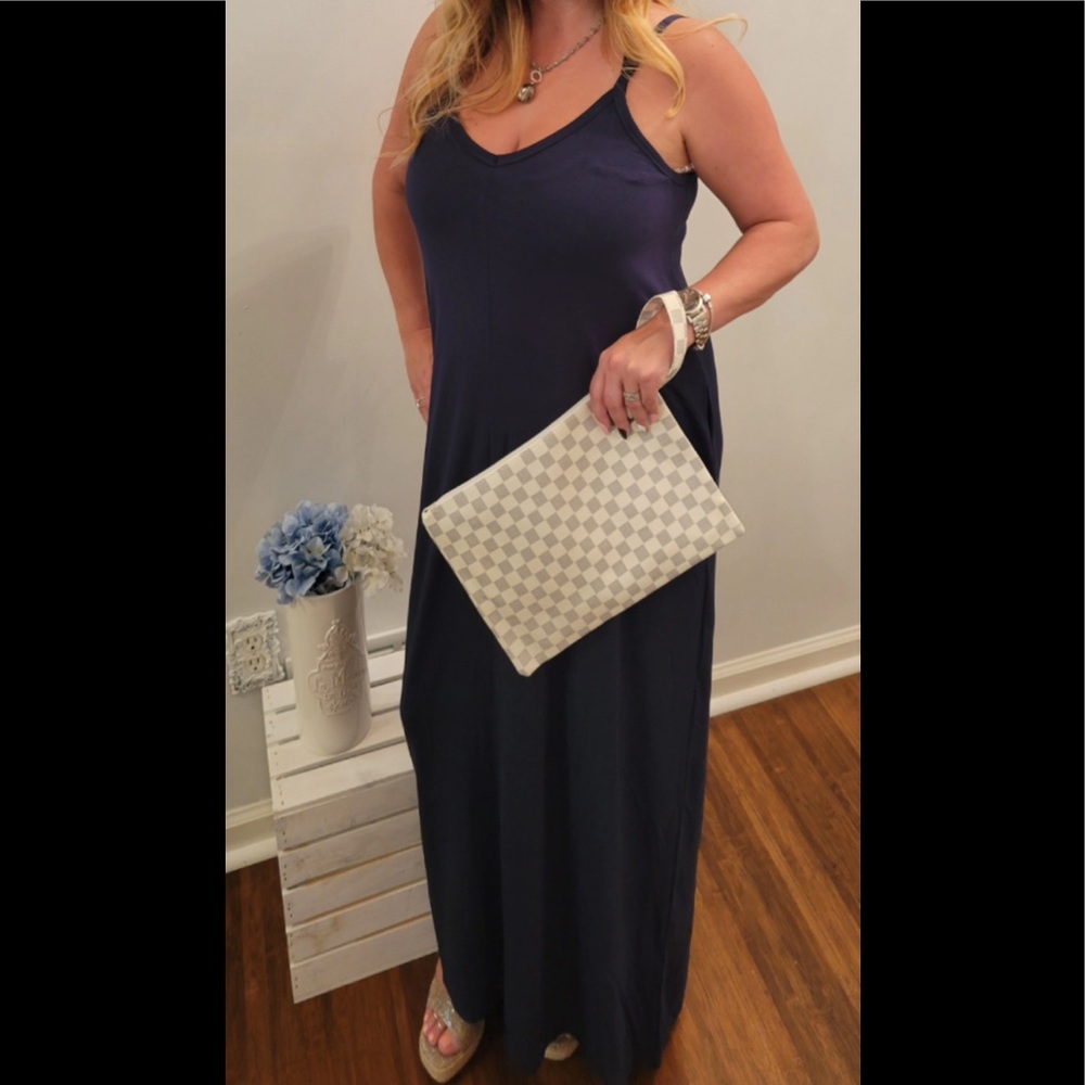 Midnight navy maxi dress